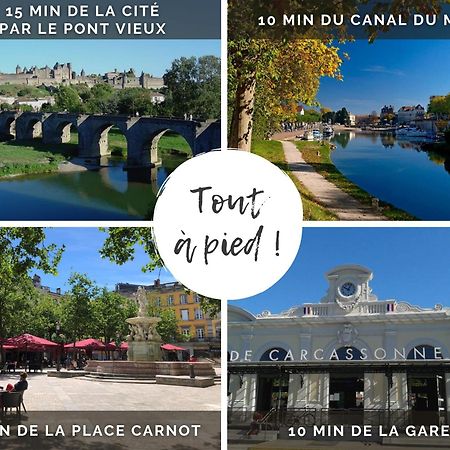 Le Marty - Wifi - Central - Climatison - Parking Gratuit Carcassonne Exterior foto